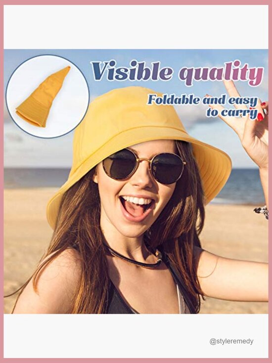 8 Pack Cotton Bucket Hats Foldable Packable Fishing Beach Caps Unisex main image 5